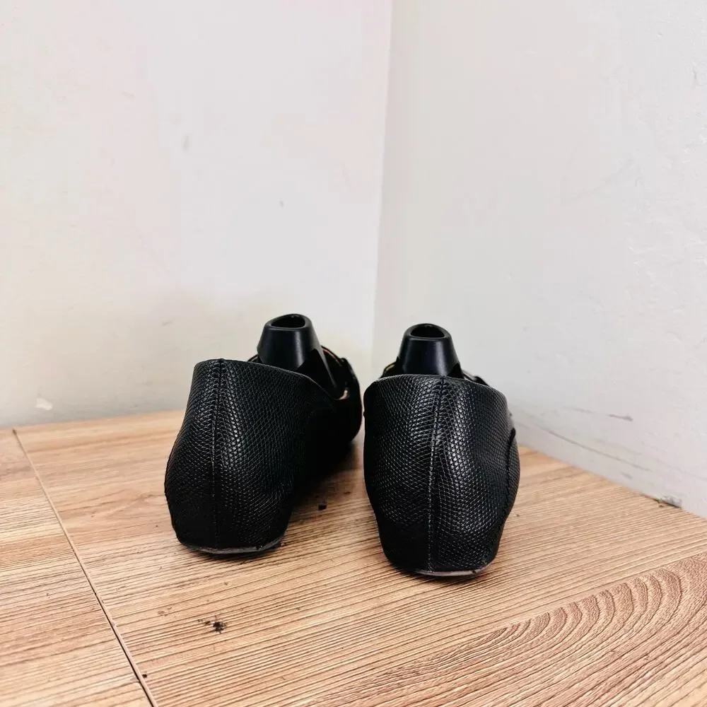 BareTraps Kellye Black Leather Loafers Women’s Size 9